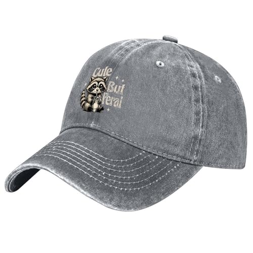 Gorra de mezclilla estilo denim unisex con diseño de mapache miniatura 2