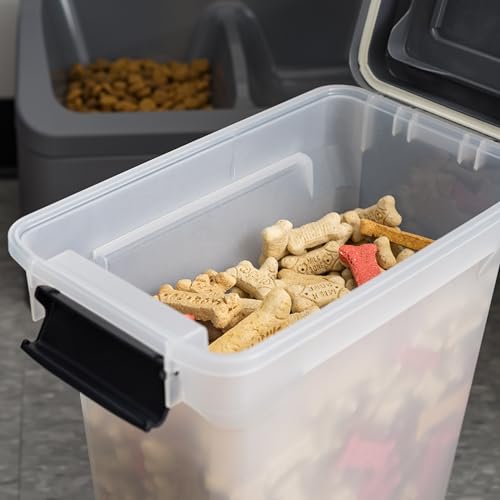 IRIS USA Dog Food Storage Container, Airtight Lid, 2-Cup Scoop, Up to 13 Pounds Pet Food Storage, Versatile Pet Food Bin, Treats, BPA Free, Dark Gray by IRIS USA - Used condition - Image 8