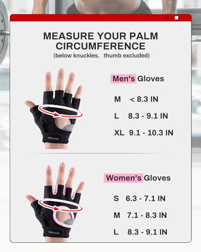 VINSGUIR Workout Gloves for Men and Women, Weight Lifting Gloves with Excellent Grip, Lightweight Gym Gloves for Weightlifting, Cycling, Exercise, Crosstraining, Pull ups, Fitness, Climbing and Rowing - Thumbnail 6