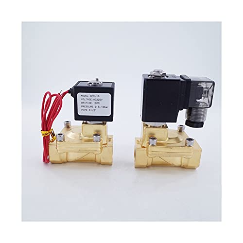 Électrovanne laiton 3/8 en laiton robuste NC 110V pour fluides - 3