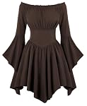 SCARLET DARKNESS – SCARLET DARKNESS Damen Piratenkleid schulterfrei Glockenärme