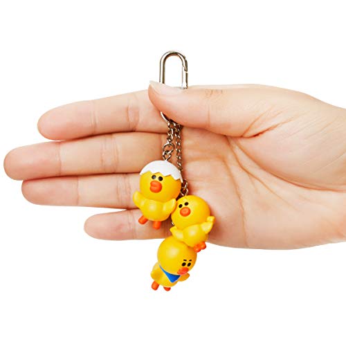 Line Friends Sally Friends Metal Snap Keychain Key Ring Bag Charm With Clip, Yellow #TOP1