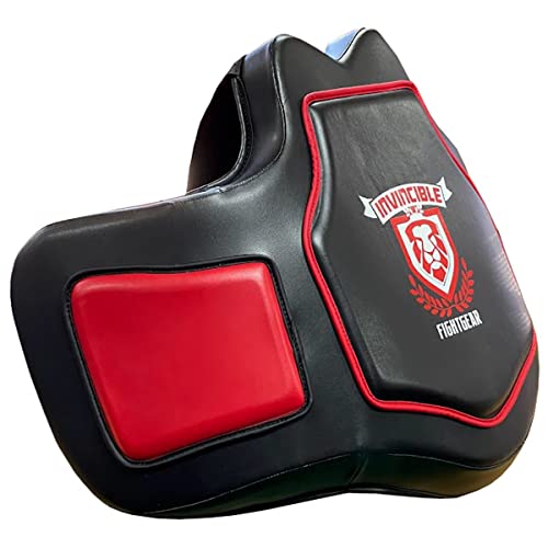 Heavy-Duty Body Protector for Boxing, MMA, Kickboxing, Muay Thai - Premium Coaching/Training Gear - Sleek Black Design