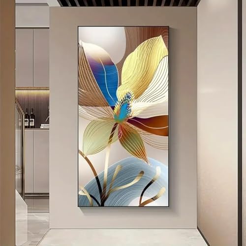 Décoration murale grand format 75x150cm affiche toile fleurs salon