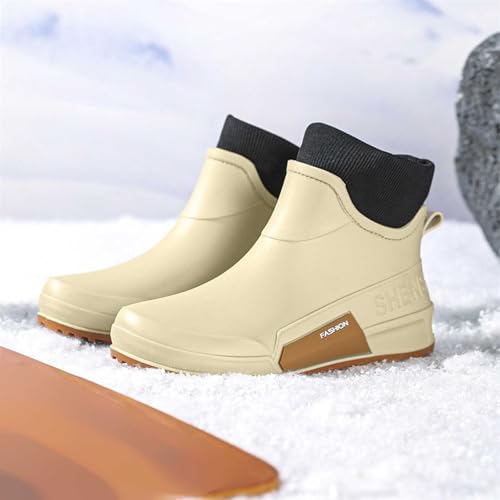 Botte caoutchouc confortable mi-mollet, chaussure homme de qualité