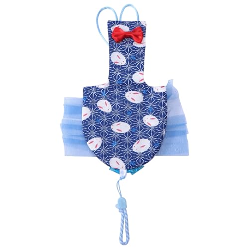 Costume pour perruches et oiseaux en tissu noble bleu style élégant