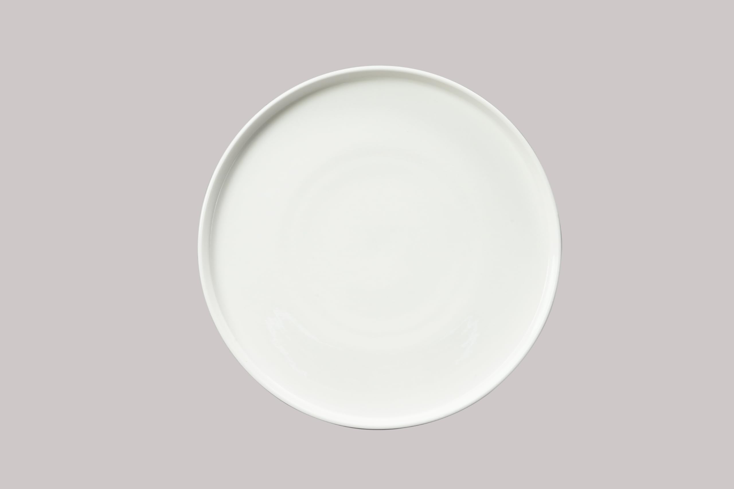 HomeVss, Bone China Cone Shape, Elegance White Pate 10.5