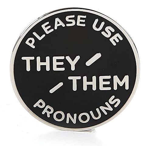 Broche en émail They Them | Cadeau symbolique de soutien inclusif