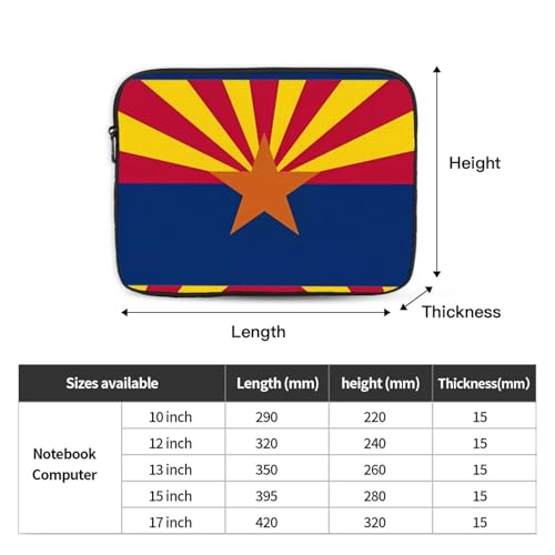 Arizona Flag Laptop Sleeve Case 15 Inch Suitable for Notebook Computer Tablet Traveling Carrying Simple Case4