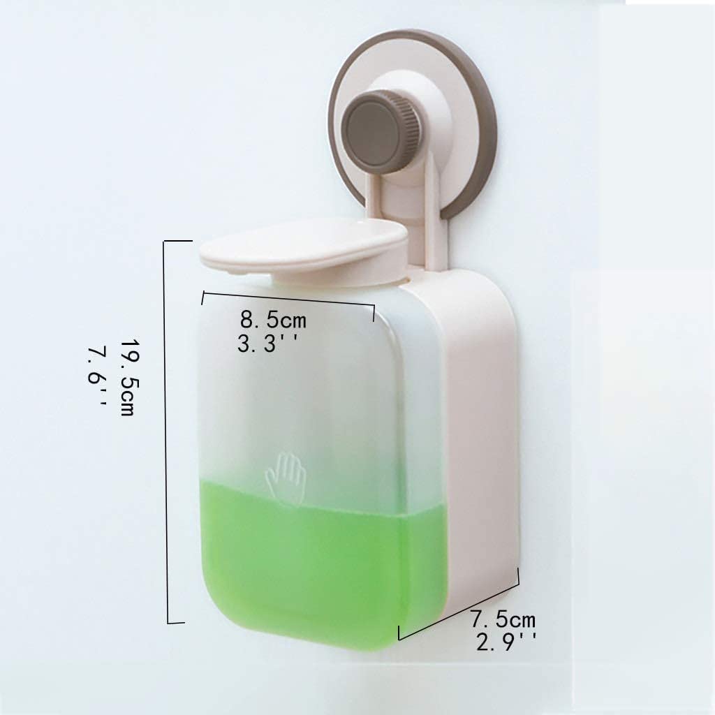 Dispenser di sapone in resina da parete per lavello della cucina e bagno, dispenser di sapone liquido ricaricabile con grande capacità (marrone)