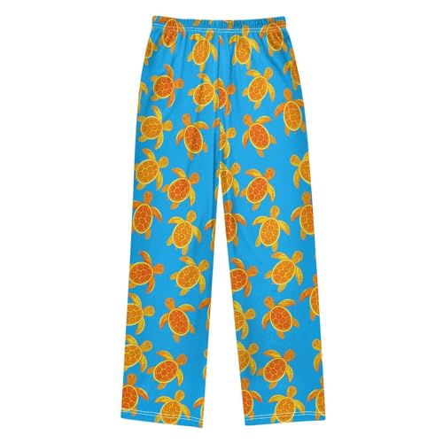 J JOYSAY Cartoon Turtle Golden Pajamas Pants Soft Long Pajama Bottoms Lounge Sleep Pants Size S-XL2