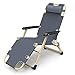 Wielofunkcyjny Składany Fotel, Krzesło Ogrodowe Zero Gravity, Leżak Z Poduszką Na Głowę, Ładowanie Do 180 Kg, Do Domu, Patio, Tarasu, Wakacji, Plaży (Szary)