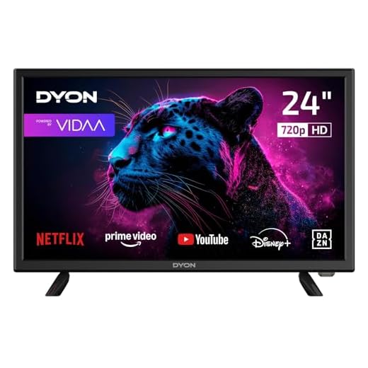 DYON Movie Smart 24 VX, 60 cm (24"), TV (HD Smart TV, HD Triple Tuner (DVB-C/-S2/-T2), App Store, Prime Video, Netflix, YouTube, DAZN, Disney+), modelo 2023
