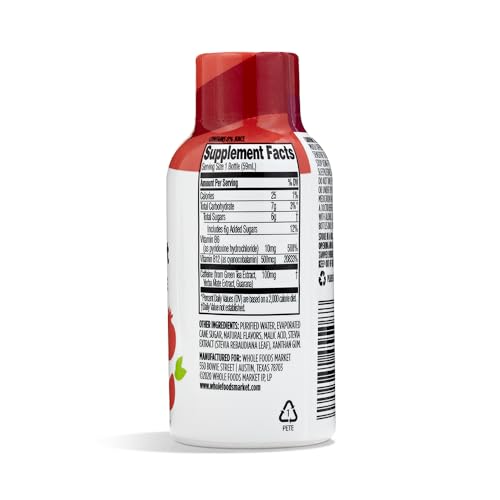 Image of 365 by Whole Foods Market, Liquid Energy Shot, Pomegranate, 2 fl oz (Pack of 3)