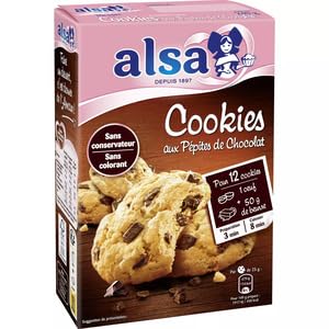 Alsa Preparation Cookies Nature et Pepites de Chocolat 300g Alsa Chocolate Chip Cookies Mix 300g