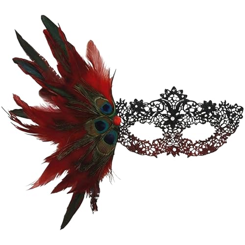 Genérico Mascaras Venecianas Máscaras Venecianas Mascara Caballo Talla Única Mascaras Carnaval Venecia Caretas Personalizadas Antifaz Carnaval Rojo Sombrero Veneciano Disfraz Veneciano Mujer Caretas