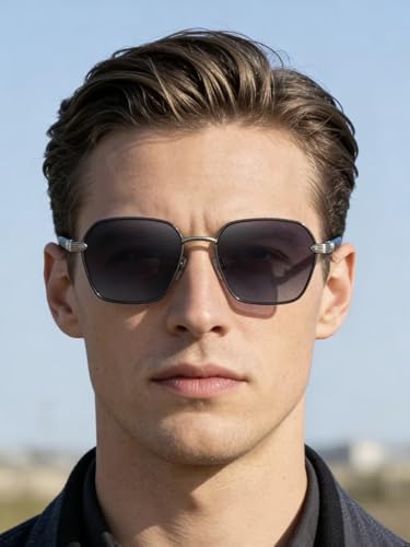 Image of Classic Men's Sunglasses Fashion with Wooden Frame Shades UV Protection Lens(2A670)