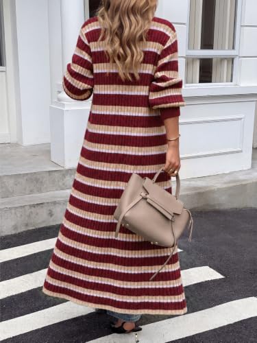 Image of Saodimallsu Womens Long Duster Cardigans Button Down Maxi Sweater Dress