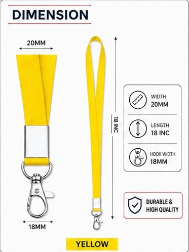 Image of 24mm or 1 inch thick Lanyards with Badge Clip