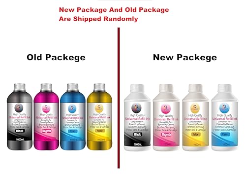 Image of CANOFF 4Ltr. Multicolor Refill Ink Compatible for Can: PG: 40,47,88,89,740,745,810,830 and CL: 41,57,98,99,741,746,811,831 Ink Cartridge (1000ml Per Bottle) (Cannon Ink Cartidge Refill Ink, CMYK)