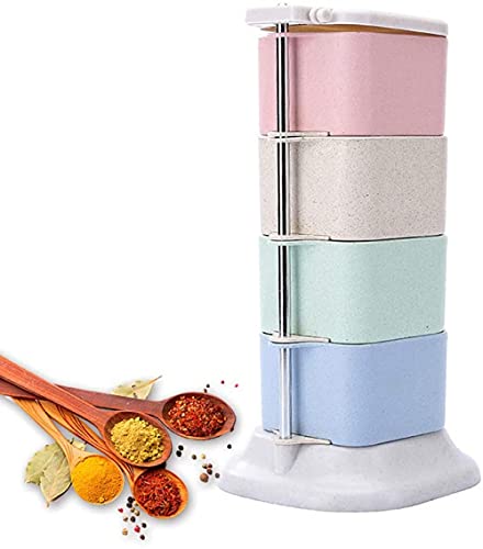 Pots à épices avec cuillères étanches pour conserver le sel - 3