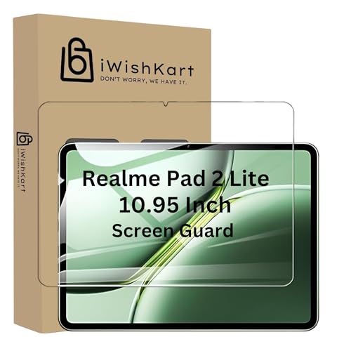 Image of compatible with Realme Pad 2 Lite 4G 10.95 Inch Tempered Glass Screen Protector Guard Full Screen Coverage Edge to Edge with Easy Installation kit | Anti-Scratch & Smudge Proof | 10.95 Inch