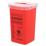 COHEALI Red Sharps Disposal Container Small Bin for Safe Needle and Blade Collection Portable Sharps Box for Clinic Home and Travel Use - Image 2