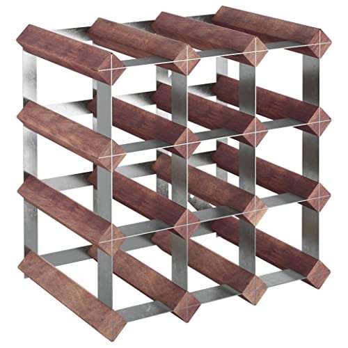 Soporte para vino 12 botellas madera pino sólido miniatura 2
