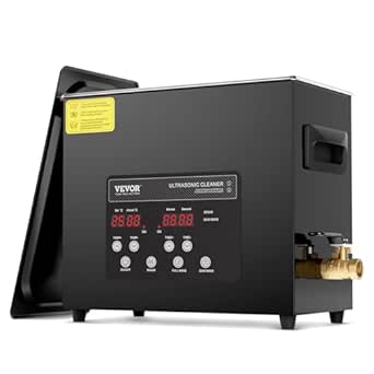VEVOR 6L Ultra Sonic Cleaner, 180W Digital Ultrasonic Cleaning Machine with Gentle Mode & Upgraded Degassing, 40kHz Industrial Ultrasound Cleaner with Heater & Timer for Retainer, Jewelry, Tools