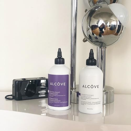 Alcôve - Hydrating Shampoo & Conditioner Duo - All Hair Types - Sulfate-Free - Moisturizing & Nourishing - With Evening Primrose Oil - Mango Extract - Argan Oil - Anti-Frizz - Color-Safe - 10oz2
