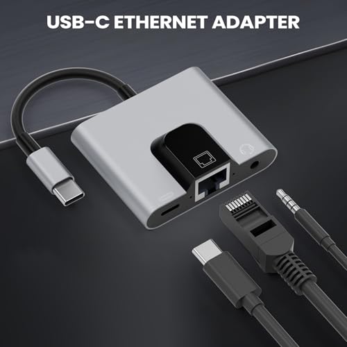 Conector múltiple Ethernet Gigabit con salida de audio 3.5mm 2