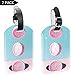 Produktbild Leder Kofferanhänger Koffer-Etiketten Beutel Reisen ID Bag Tag mit rosa Wecker, 2 Stück