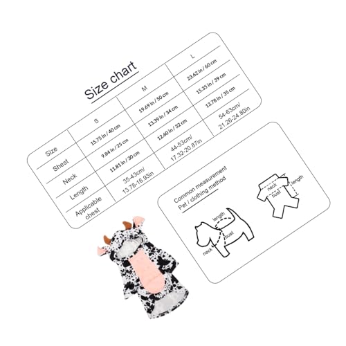 Disfraz de vaca para perro talla M miniatura 2
