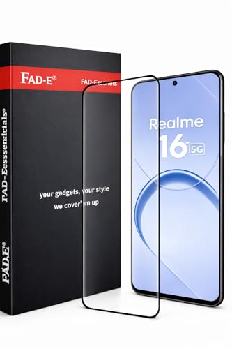 Image of FAD-E Tempered Glass Screen Protector Guard for Realme 16 5G (6.57 inch), Premium 6D Finish