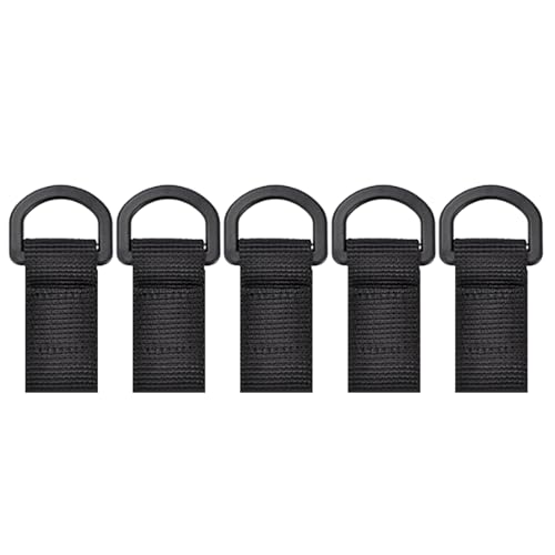 Meiliyizu D Rings Adapter Nylons Strap Backpacks Webbing Attachments D Rings Clip With Hook Rings Backpacks Accessory Key Holder