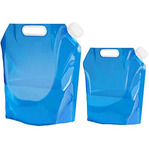 ABOAT 2 Pack 5L/ 10L Water Carrier Folding Drinking Water Container, Outdoor Folding Water Bag Car Water Carrier Container for Sport Camping Hiking Picnic BBQ Cover