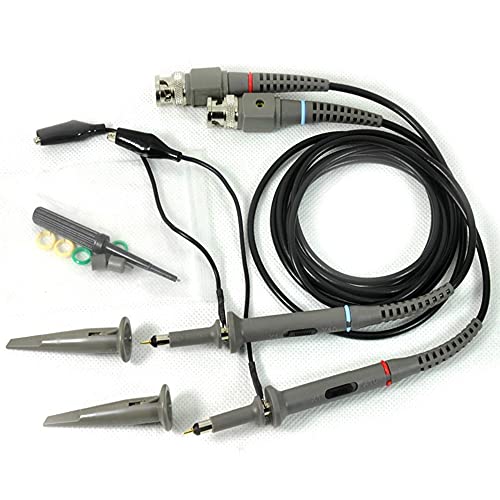Image of ThreeH P6100 100 MHz Oscilloscope Probe with BNC to Minigrabber Test Lead Accessories Kit