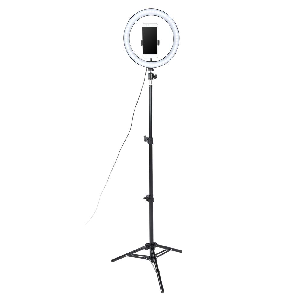 Cocoarm Lampka pierścieniowa LED, 10 cali, przyciemniana pierścieniowa do selfie, USB, LED, statyw do YouTube, fotografii wideo, make-upu, portretów, vlogów, selfie