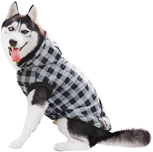 PAWZ Road Manteaux d'hiver pour Chien Vêtement Chien Chat Chaud et Confortable en Hiver, Manteau Anti-Froid pour Chien Chat 3XL Gris