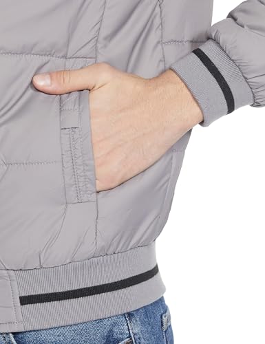 Image of Qube by Fort Collins Quilted Bomber Jacket for Men - Padded, Warm Winter Jacket for Casual Outerwear