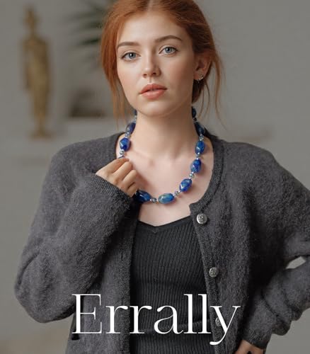 Chunky Beaded Choker Necklaces for Women Large Beads Statement Necklace Collar Costume Jewelry Gifts for Her3