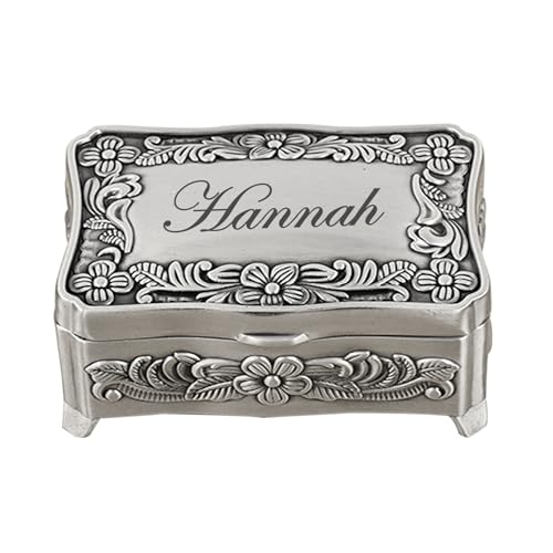 Personalized Vintage Jewelry Box - Custom Metal...