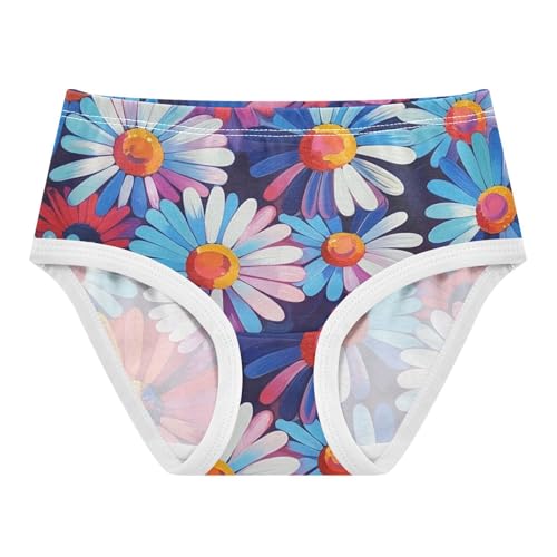 Girls Underwear Toddlers 2t Cotton Panties Little Girl Print Briefs Kids Undies Vibrant Colorful Daisies Floral