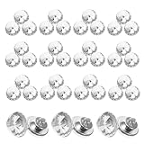 Healifty 50 Stück Acrylknöpfe zum Annähen mit Metallring 20mm Kleine Polsterknöpfe für Sofa und Couch Dekorative Selbstgemacht Kopfteil Bastelknöpfe Zarte Sofaknöpfe für Möbelaccessoires