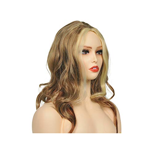 Long Wig Hair Wigs for Women Ombre Wig Black Brown Blonde Middle Part Long Wavy Wig Synthetic Daily Party Curly Wig for Girl (26")