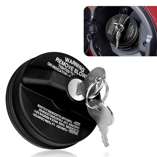 Eponcia Locking Gas Cap lock Locking Fuel Cap with Key for 4Runner Chevy Silverado 1500 2500 3500 Nissan GMC Subaru Buick Gas Lock Fuel Tank Caps Cover Replacement with Key 77300-47020 10504