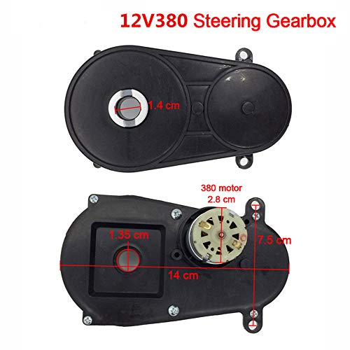 WEELYE Children Electric Car Steering Gearbox with Motor, RS380 12V Steering Motor