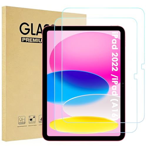 Yakiter [2 Pack] Screen Protector for iPad A16 2025 11th/10th 2022 Generation (11-inch/10.9) HD Clear 9H Hardness Tempered Glass Film Compatible with iPad 11/10 Gen Anti-Scratch Impact-Resistant
