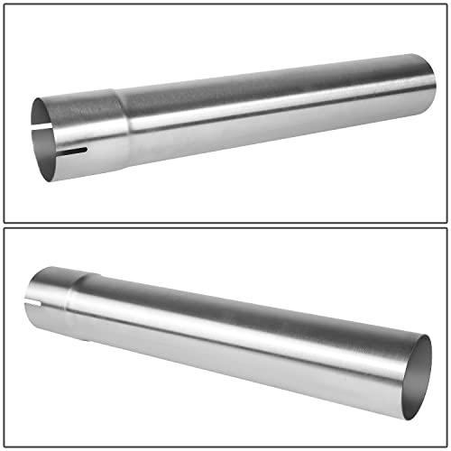 Image of DNA MOTORING ZTL-PP-25-0-SS 18 Inch Straight Tube DIY Stainless Steel Exhaust Tubing,2.5 inch OD,Universal Fit,Polished Finish