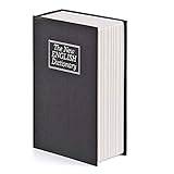 【Caja de seguridad libro】 Caja de seguridad Libro Estilo Diccionario inglés portátil, desapercibido entre libros u objetos en cualquier estante o mesa, ocultando perfectamente las pequeñas cosas valiosas a posibles ladrones.